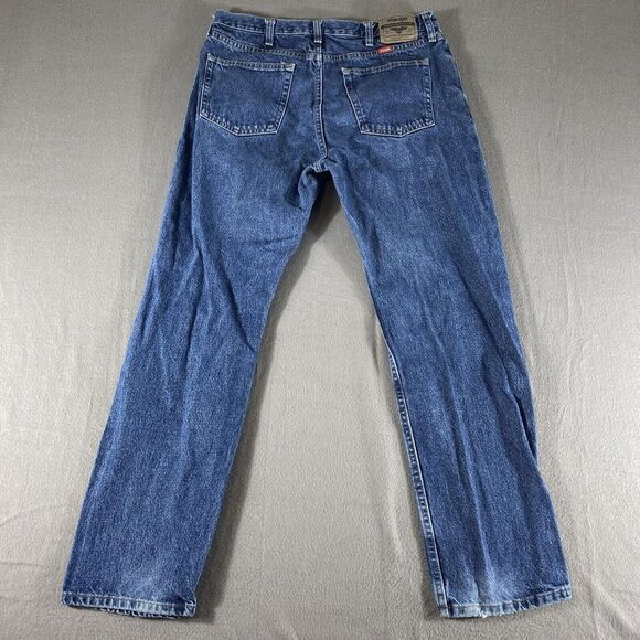 Wrangler Jeans Mens 36X32 Blue Mid Rise Straight Leg Western Cowboy - Picture 9 of 10